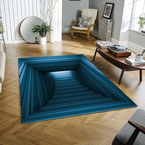  ZIYUER 3D Carpet Checker Rug,Cool Rugs for Bedroom