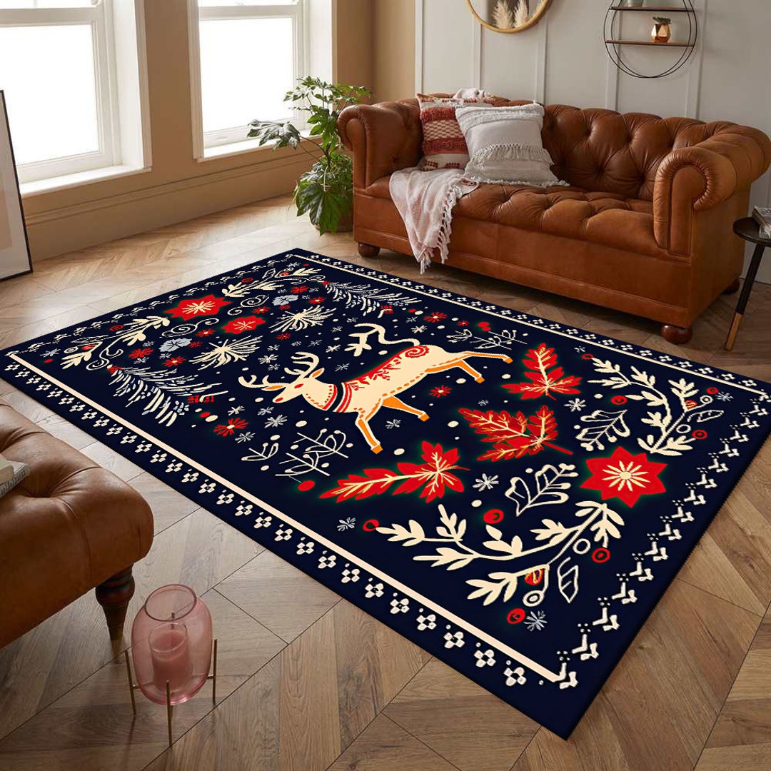 Merry Christmas Rug New Year Rug 2024 Rug Santa Claus Rug - Etsy