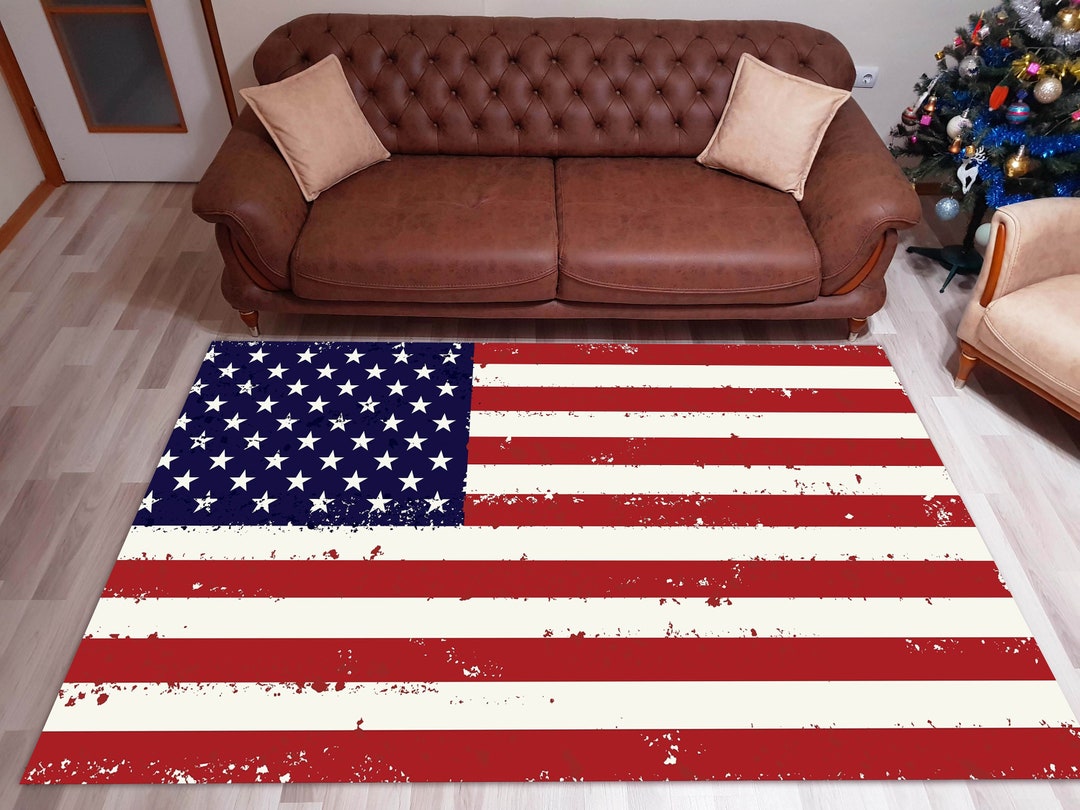 Usa Rug, American Flag Rug, United States Flag Rug, Flag Home Decor