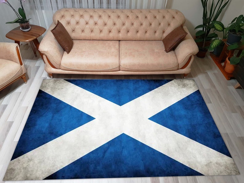 Scotland Rug, Scotland Flag Rug, Flag Home Decor, for Living Room, Area