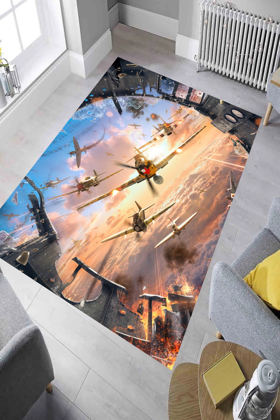 Plane Rug Jet Rug Sky Rug Plane Theme Rug Fighter Rug Etsy