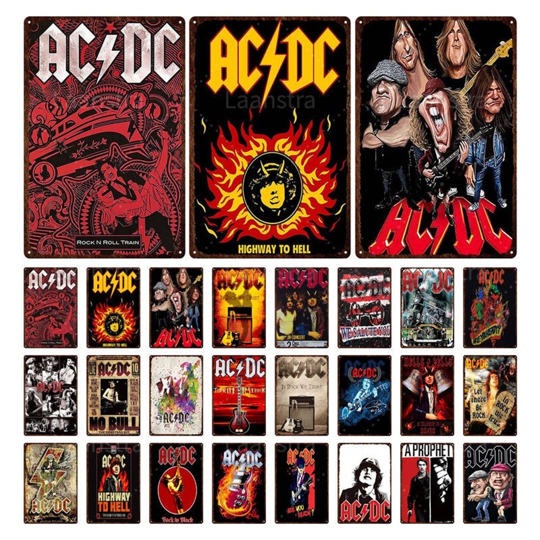 SİNGERS Canvas AC DC Group Poster Movie Star Tin Sign Painting Anti ...