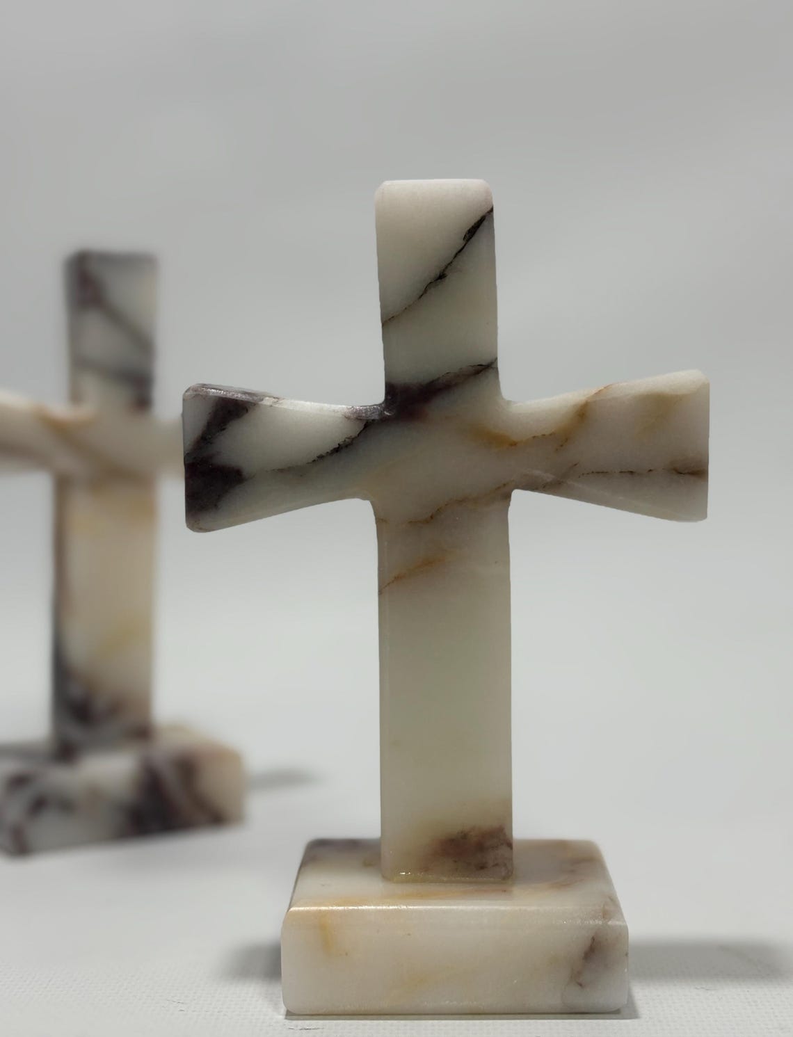 Calacatta Viola Marble Cross Statue-decorative Cross - Etsy