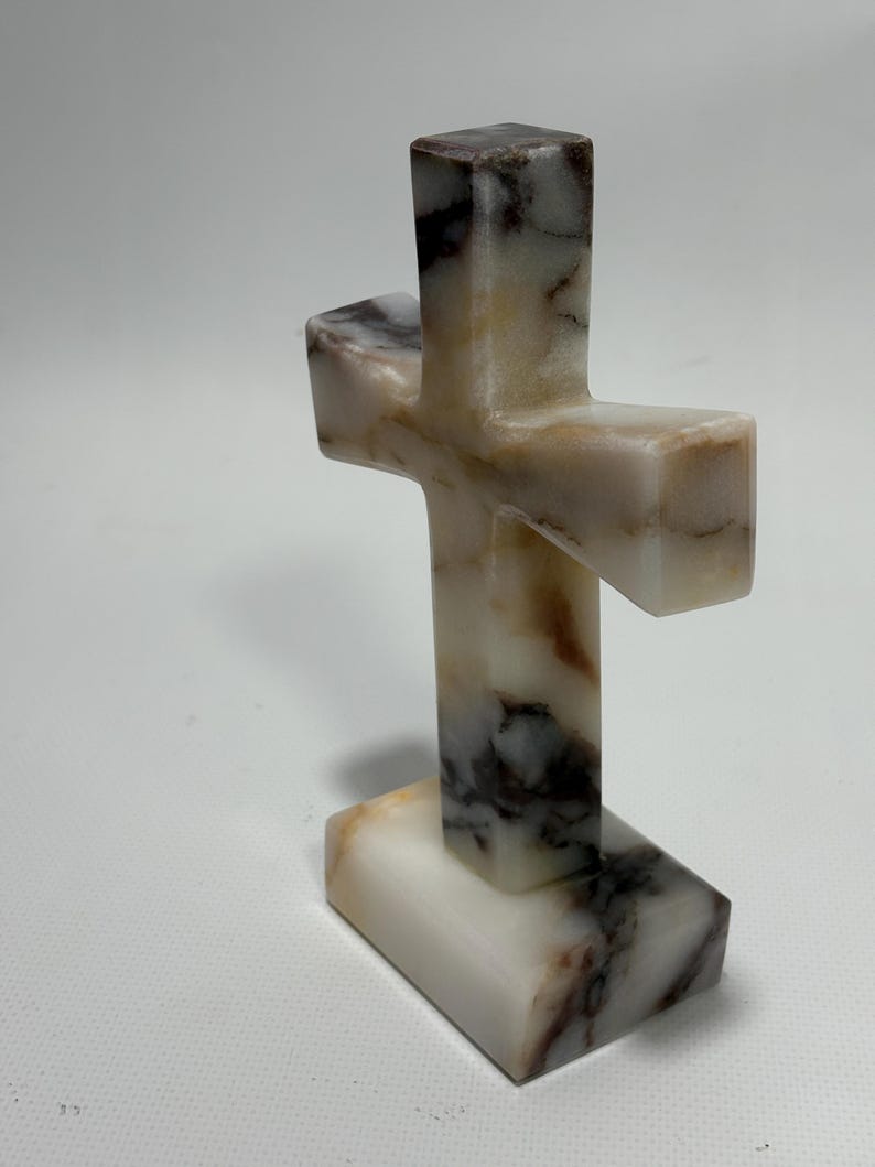 Calacatta Viola Marble Cross Statue-decorative Cross - Etsy