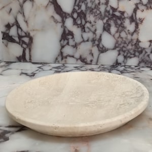 Natural Travertine Stone Plate: Home Decoration (9.4&#39;&#39; inch)