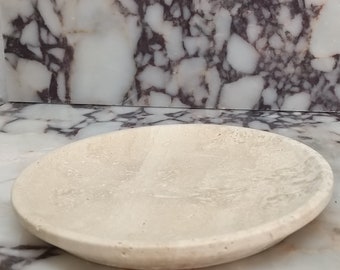 Natural Travertine Stone Plate: Home Decoration (9.4&#39;&#39; inch)