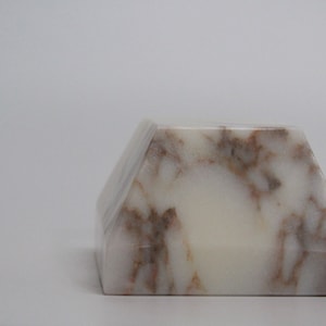 Geometric Sugar Marble Pedestal, plinth handmade product 7 cm height