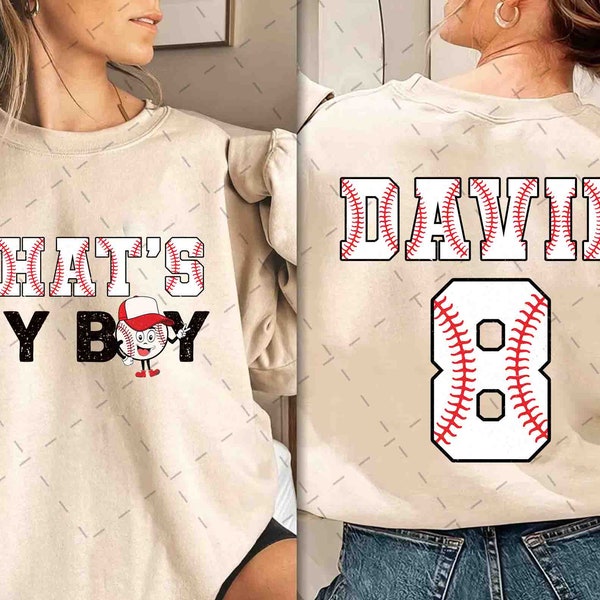 Personalized That's My Boy PNG, Mama PNG, Baseball Shirt, Custom Baseball Name, Baseball Mama Png, Baseball Mom Shirt, Baseball Sublimation