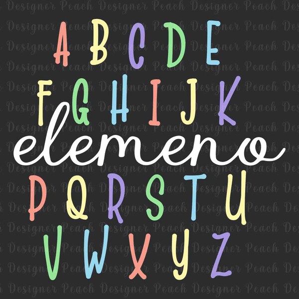 ABC Elemeno SVG, Back To School Svg, Teaching Svg, Teacher Life Svg, Kindergarten Teacher Svg, Alphabet Svg, Preschool Teacher, Cricut File