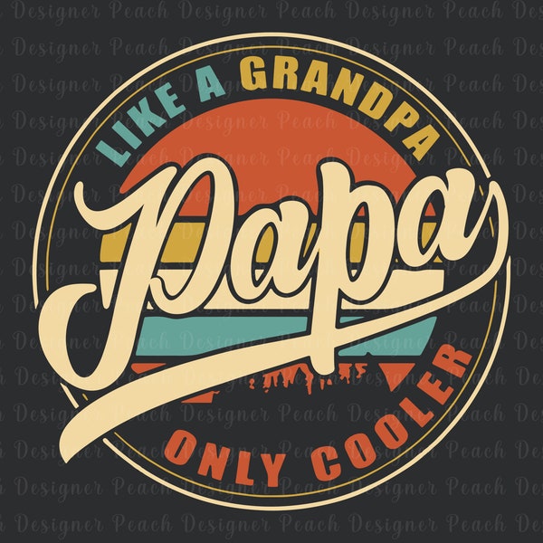 Wie ein Opa Papa nur Cooler SVG, Dad SVG, Cooler Dad SVG, lustiger Papa SVG, Vatertag SVG, Papa Tag SVG, Geschenk für Papa, digitaler Download