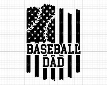 Baseball Dad SVG, Dad Svg, Patriotic American Flag, Baseball Png, Father's Day Svg, Dad Day Svg, Dad Life Svg, Gift For Dad, Cricut File