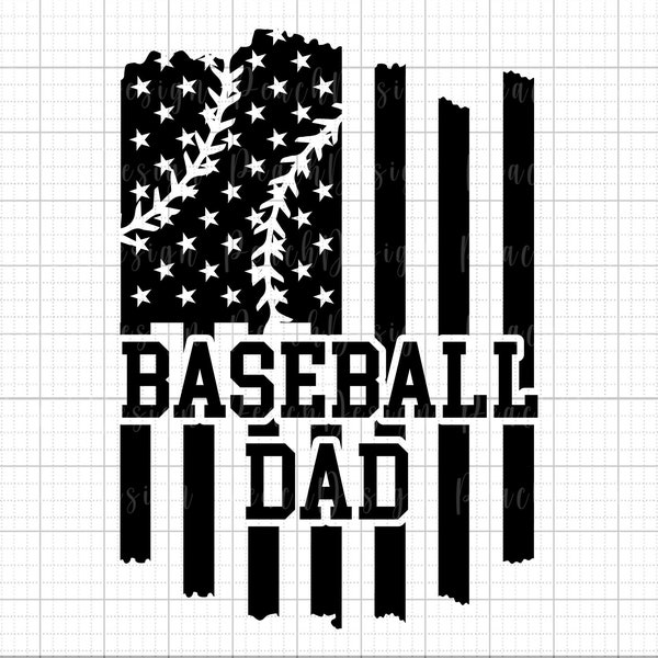 Baseball Dad SVG, Dad Svg, Patriotic American Flag, Baseball Png, Father's Day Svg, Dad Day Svg, Dad Life Svg, Gift For Dad, Cricut File