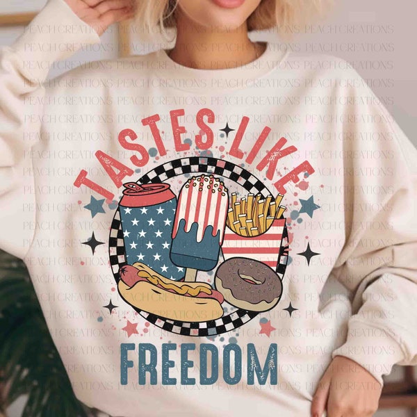 Taste Like Freedom PNG, 4th Of July Png, Retro America Sublimation, Patriotic Popsicle Png, Patriotic Png, Independence Png, Sublimation PNG