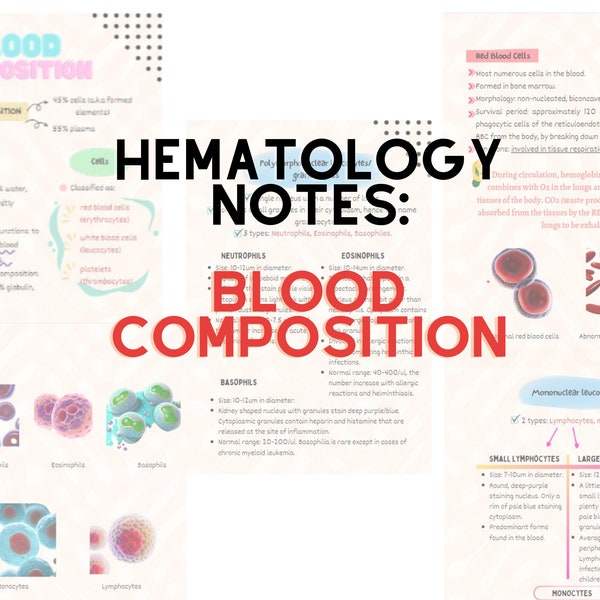 Hematology Nursing Notes - Etsy