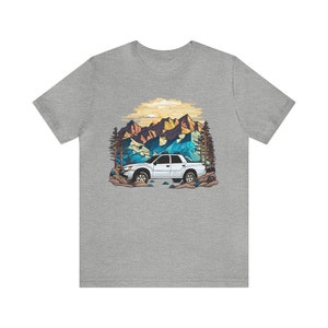 Silver Subaru Baja Fractal Mountains