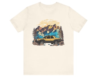 Yellow Subaru Baja Fractal Mountains