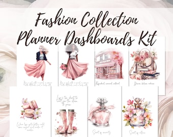 A5 Fashion Planner Dashboards Kit: Minimalist Inserts (PDF)