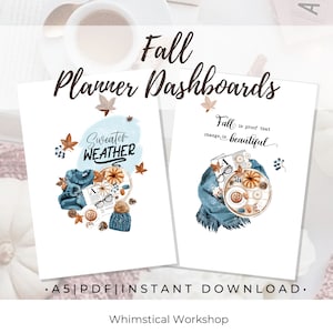 A5 Fall Planner Dashboard: Sweater Weather Art (PDF)