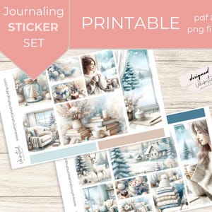 Kit d'autocollants hebdomadaires météo pull, Erin Condren autocollants, autocollants hiver planificateur imprimable, agenda vertical, couper des fichiers PNG