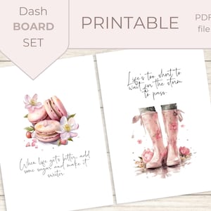 A5 Fashion Life Planner Dashboard: Minimalist Printable Cover (PDF Downloadable File with Trim Marks)