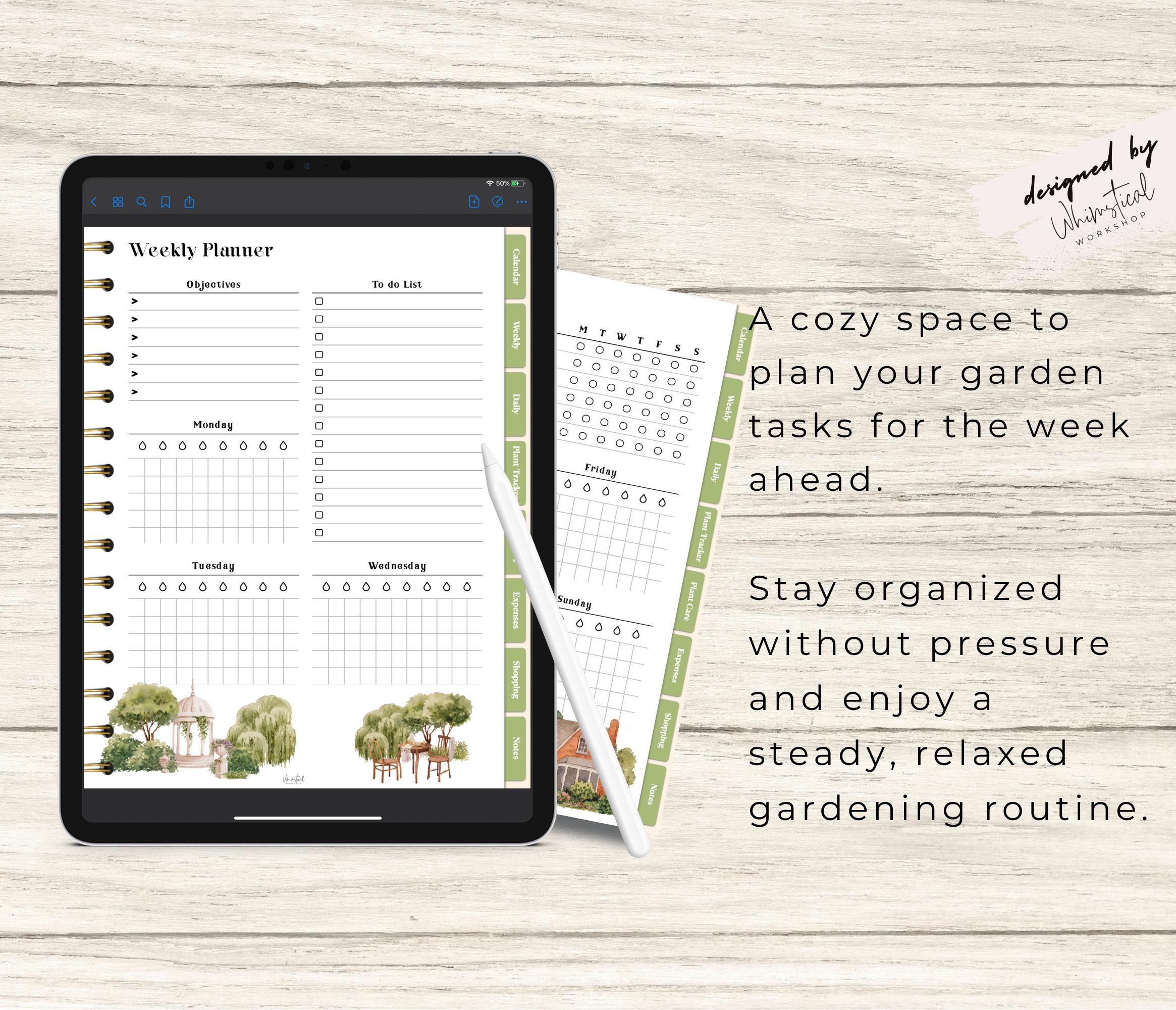 Digital Garden Planner | Plant Care & Tracking | Gardening Organizer ...