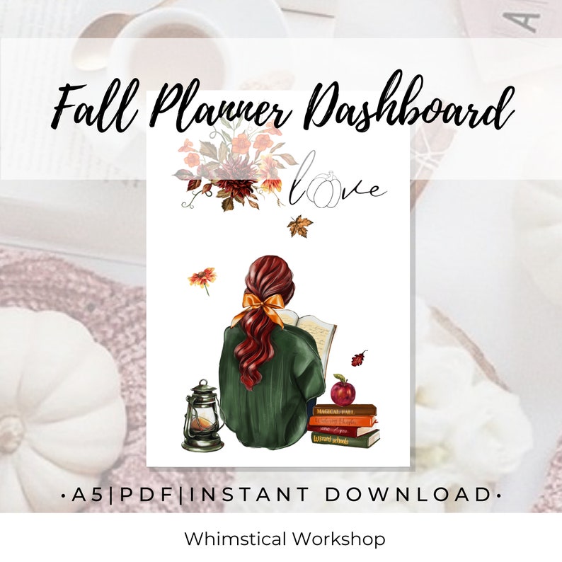 A5 Hello Fall Planner Dashboard, Printable Planner Divider, Autumn ...