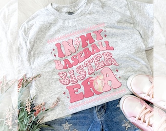 Pink Baseball Sister Era, Baseball Sibling Shirt, Baseball Shirt, Cute Baseball Shirt, Baseball Sis, Girls Baseball, Coquette, Coquette Bows