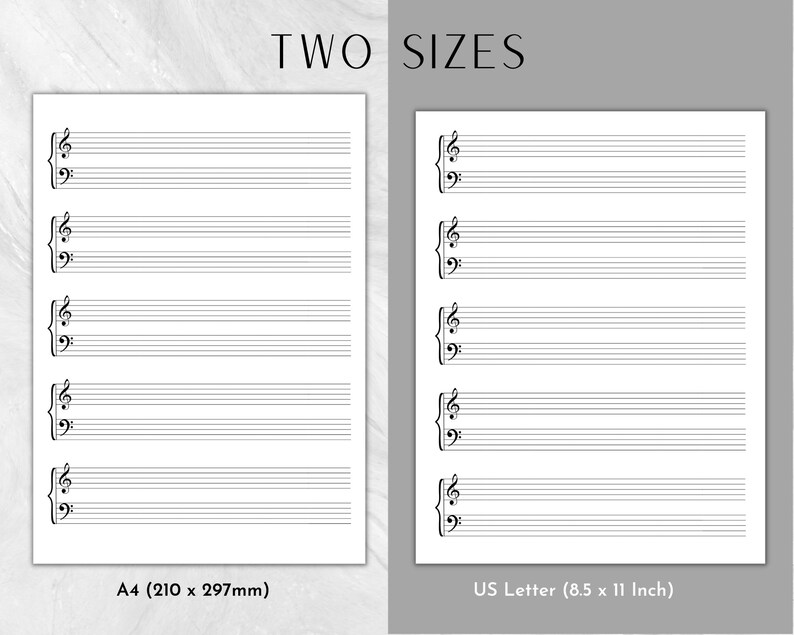 Printable Sheet Music Piano Blank Music Paper Grand Stave Music Sheets ...