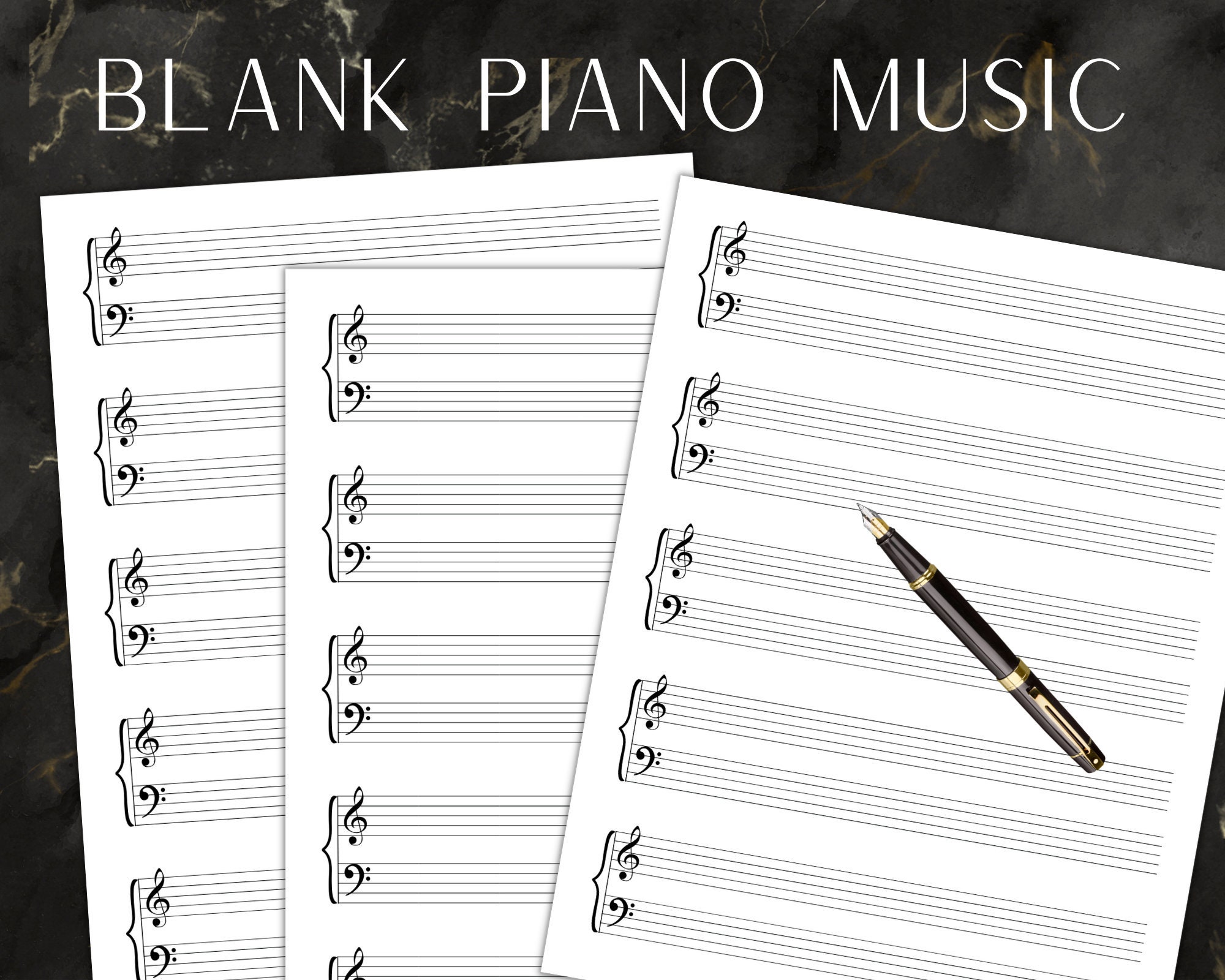 Printable Sheet Music Piano Blank Music Paper Grand Stave Etsy Printable Sheet Music Piano Blank Music Paper Grand Stave Etsy