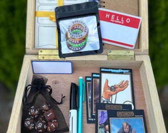 D&D Starter Kit – Wax-Sealed Wooden Box, TTRPG Gift Set | Dungeons and Dragons Player Kit, DM Starter Box