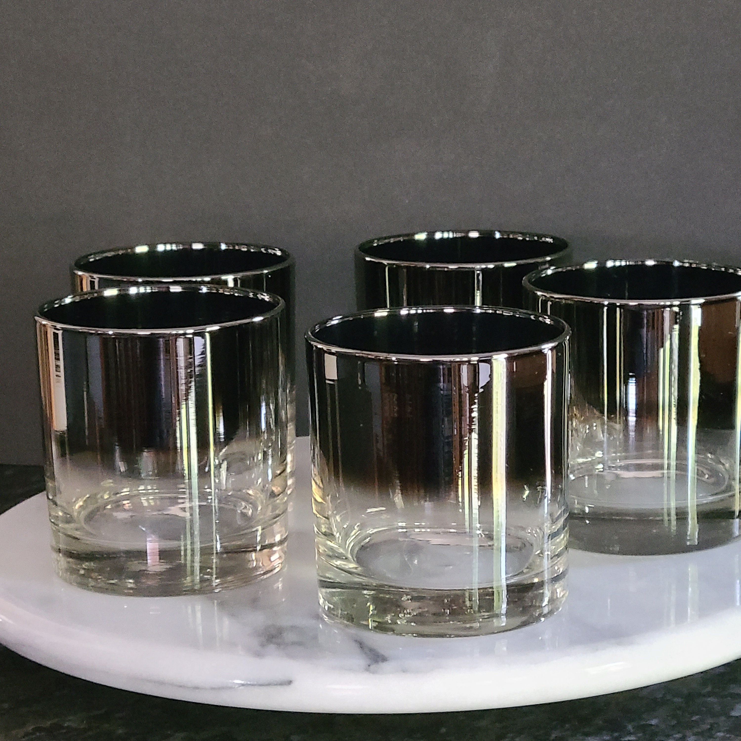 Fading Rocks MCM Ombré Silver Fade Rocks / Lowball 5 - Etsy