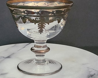 Arte Italica Vetro Silver Compote or Dessert Dish