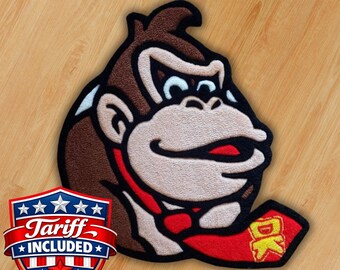 The Donkey Kong Hand-Tufted Rug | 100% Handmade Rug For Rooms, Gaming Room, Kids Room | Free Delivery To USA, UK, Canada #christmas #gift