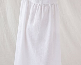 Sailor Collar White Linen Dress Avrizo Clothing | Free Shipping To USA, UK, Germany, France, Italy, Australia