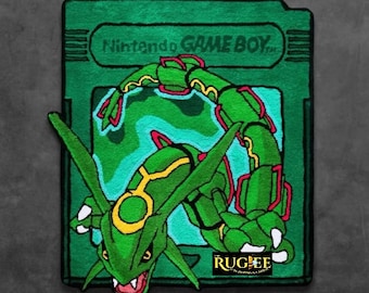 ALFOMBRA DE CARTUCHO DE JUEGO / Alfombra personalizada de anime hecha a mano con mechones / Alfombra de jugador / Alfombra de cartas de Bulbasaur, Pokémon y Blastoise / Decoración estética del hogar #Regalo #Alfombra