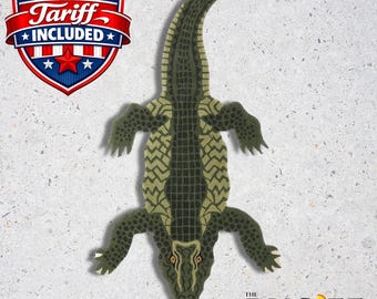 Crocodile Rugs Handmade Tufted For Living Room Bedroom Kid Room Available In All Size Can Be Customized With Fast Service/Free Shipping Usa