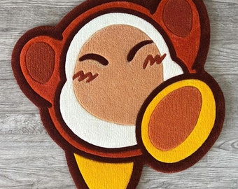 Alfombra Squished Waddle Dee / Alfombra de lana tejida a mano