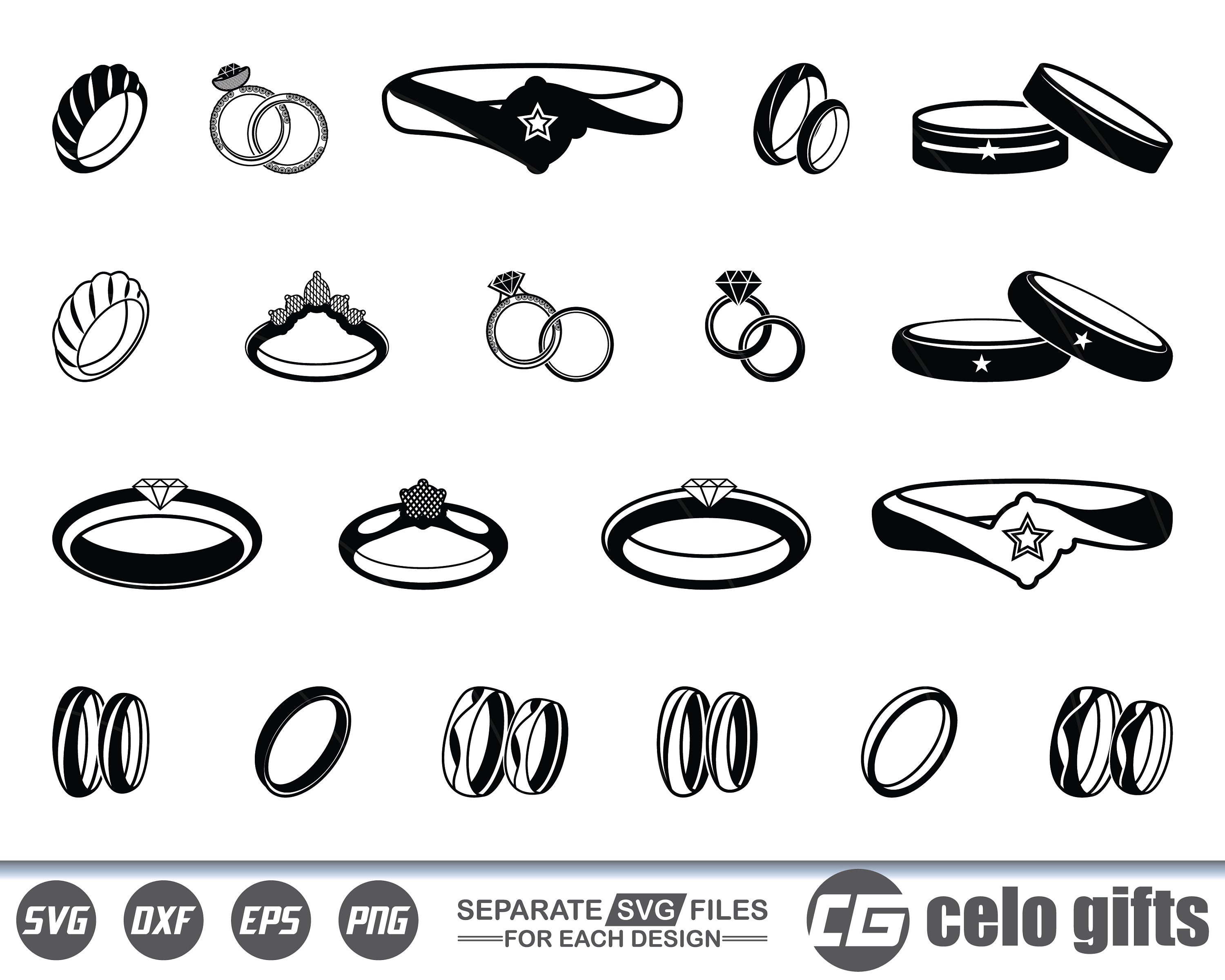 Engagement Ring SVG Engagement Ring Vector Cricut File - Etsy