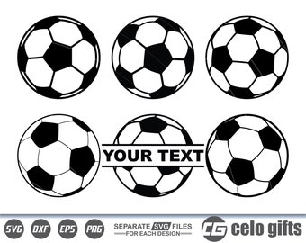 Football SVG, vecteur de football, fichier Cricut, Clipart, Silhouette, modèle découpable, modèles Dxf, Png et Eps.