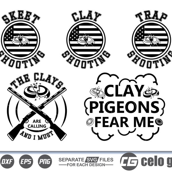 Clay-Shooting SVG, Clay-Shooting Vector, Cricut file, Clipart, Silhouette, Cuttable Design, Dxf, Png & Eps Designs.