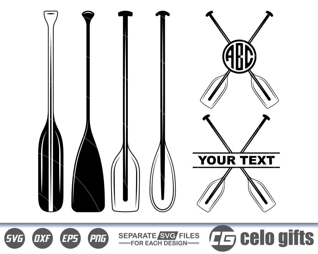 Canoe Paddle SVG, Canoe Paddle Vector, Cricut File, Clipart, Silhouette