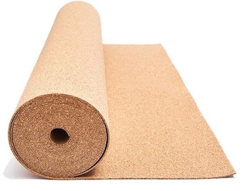 Natural cork roll material 2mm x 1m x 10m