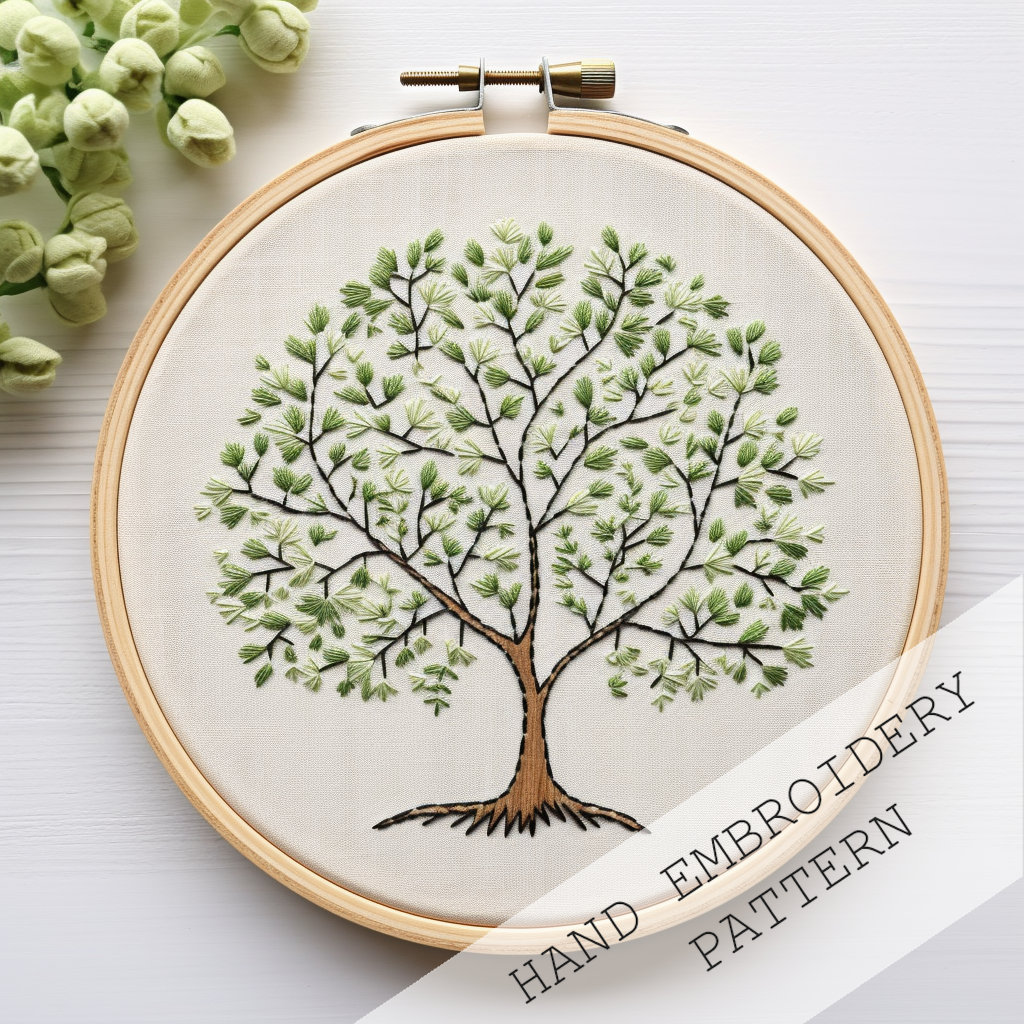 Broderie Traditionnelle Arbre de vie l automne 15210 Alvéoa