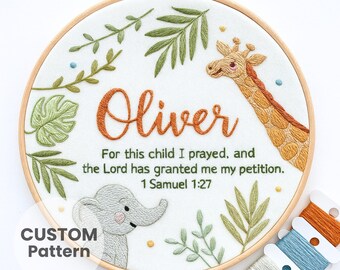 Custom name Hand Embroidery Design, Create Your Own Embroidery, printable Template, Personalized Hoop Art