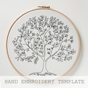 Tree of Life Embroidery Pattern Download PDF, Botanical Embroidery ...