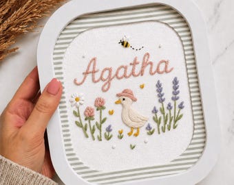 Custom Goose Embroidery Pattern: DIY Nursery Decor, idea gift (PDF Pattern, 6 Sizes)