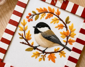 アメリカンイーグル刺繍パターン：初心者向けの鳥のデザイン、ニードル