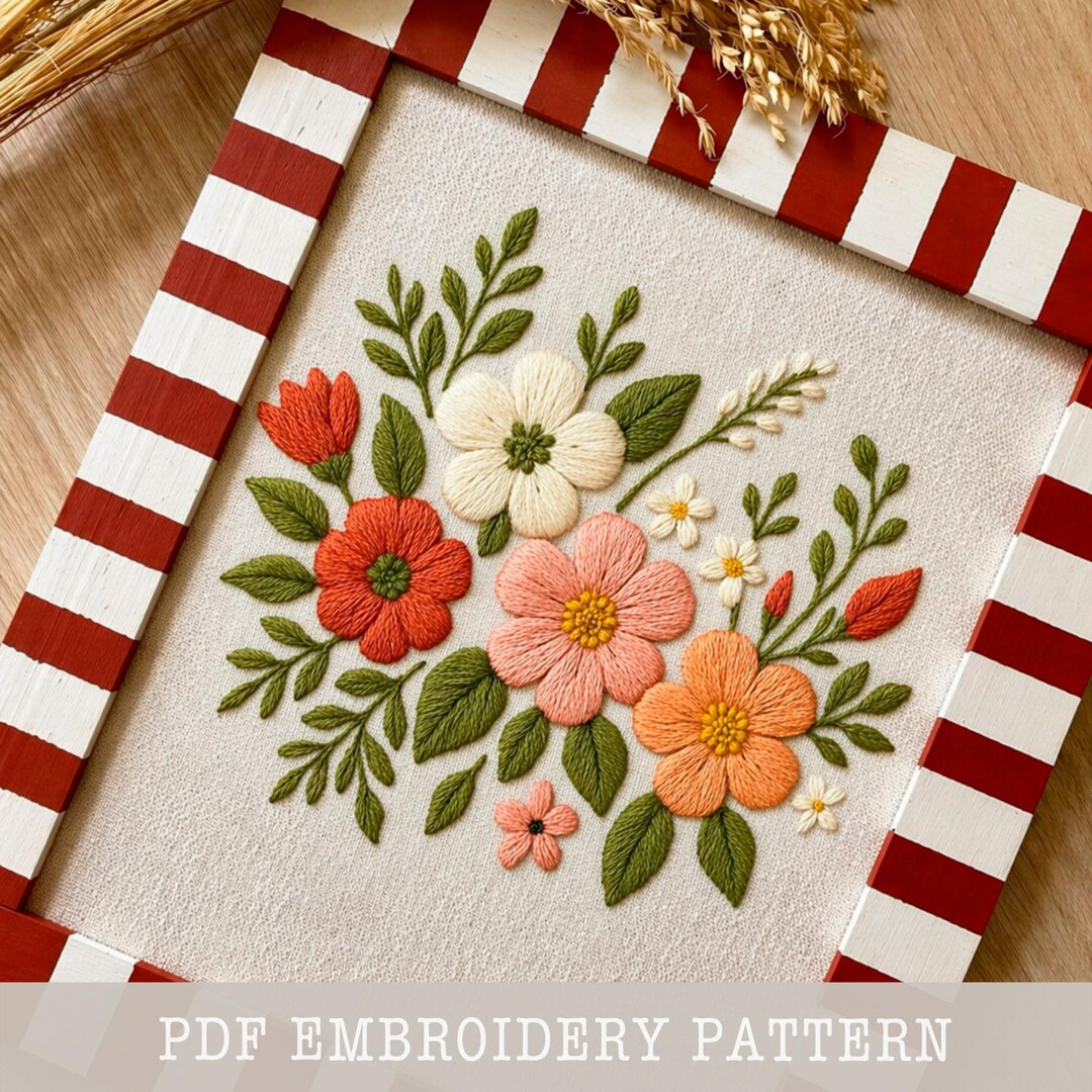 Floral Embroidery Pattern PDF Digital Download Wildflower Hoop Art ...