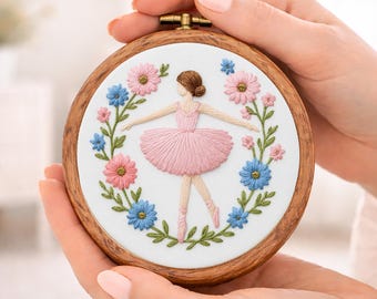 バレリーナのダンス刺繍パターン：ロマンチックでエレガント、気まぐれ 
