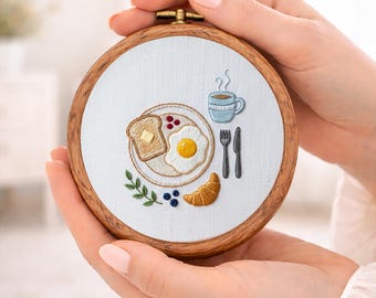 登山靴の手刺繍パターン：冬の山岳風景（PDFパターン） - Etsy 日本